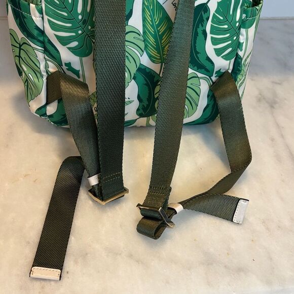 Radley London Maple Cross Palm Print Medium Zip Top Backpack Green White Gold main image 16